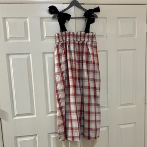 BURU Vibrant Plaid Dress with Black Details